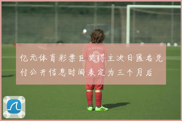 亿元体育彩票巨奖得主次日匿名兑付公开信息时间表定为三个月后